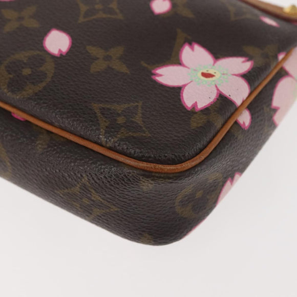 LOUIS VUITTON Cherry Blossom Pochette Accessoires Pouch M92006 LV Auth 144299