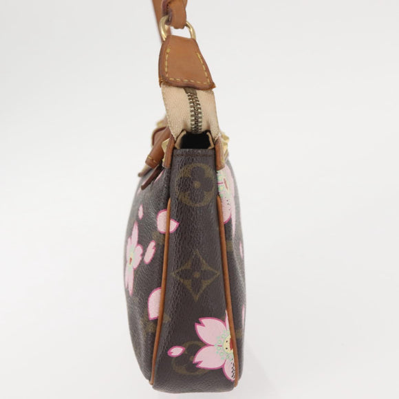 LOUIS VUITTON Cherry Blossom Pochette Accessoires Pouch M92006 LV Auth 144299