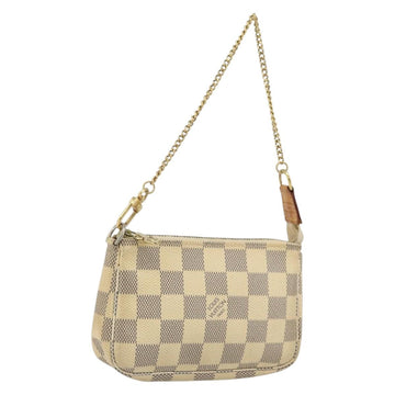 LOUIS VUITTON Damier Azur Mini Pochette Accessoires Pouch N63005 LV Auth 144302