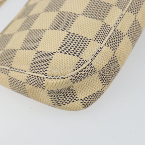 LOUIS VUITTON Damier Azur Mini Pochette Accessoires Pouch N63005 LV Auth 144302