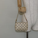 LOUIS VUITTON Damier Azur Mini Pochette Accessoires Pouch N63005 LV Auth 144302-20