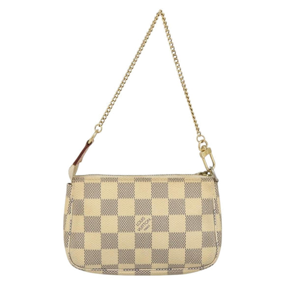 LOUIS VUITTON Damier Azur Mini Pochette Accessoires Pouch N63005 LV Auth 144302