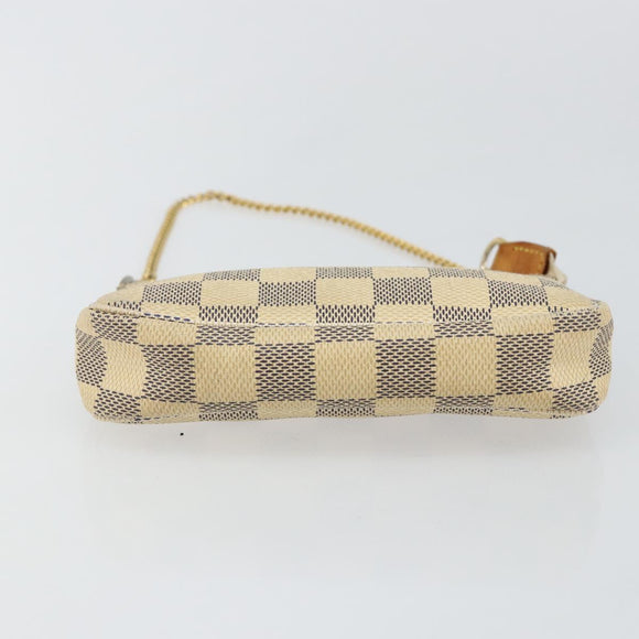 LOUIS VUITTON Damier Azur Mini Pochette Accessoires Pouch N63005 LV Auth 144302