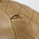 CHANEL Wild Stitch Shoulder Bag Leather Brown Gold CC Auth 144304-10