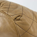 CHANEL Wild Stitch Shoulder Bag Leather Brown Gold CC Auth 144304-12