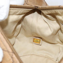 CHANEL Wild Stitch Shoulder Bag Leather Brown Gold CC Auth 144304-18