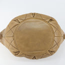 CHANEL Wild Stitch Shoulder Bag Leather Brown Gold CC Auth 144304-9