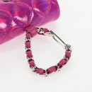 CHANEL Matelasse Hand Pouch Patent leather Pink Silver CC Auth 144306A-7