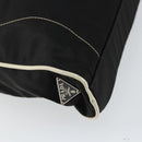 PRADA Shoulder Bag Nylon Black Silver Auth 144308-11