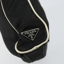 PRADA Shoulder Bag Nylon Black Silver Auth 144308-14