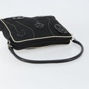 PRADA Shoulder Bag Nylon Black Silver Auth 144308-7