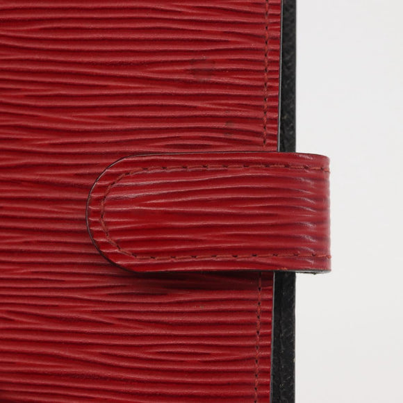LOUIS VUITTON Epi Agenda PM Day Planner Cover Red R20057 LV Auth 144309
