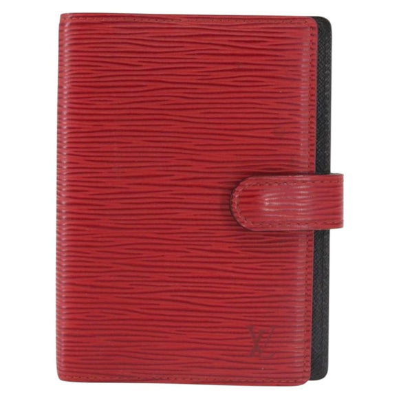 LOUIS VUITTON Epi Agenda PM Day Planner Cover Red R20057 LV Auth 144309
