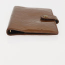 LOUIS VUITTON Vernis Agenda PM Day Planner Cover Bronze R21004 LV Auth 144310-7