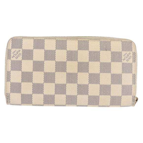 LOUIS VUITTON Damier Azur Zippy Wallet Long Wallet N60019 LV Auth 144314