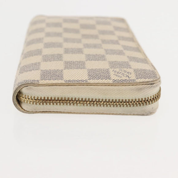 LOUIS VUITTON Damier Azur Zippy Wallet Long Wallet N60019 LV Auth 144314