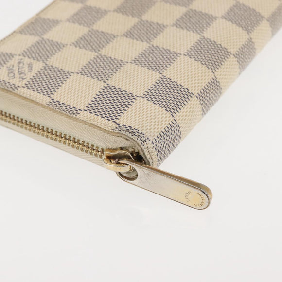LOUIS VUITTON Damier Azur Zippy Wallet Long Wallet N60019 LV Auth 144314