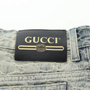 GUCCI GG Jacquard Skirt Denim Light Blue 678789 Auth 144315-10