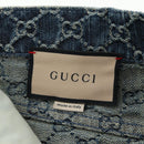GUCCI GG Jacquard Skirt Denim Light Blue 678789 Auth 144315-13