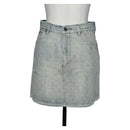 GUCCI GG Jacquard Skirt Denim Light Blue 678789 Auth 144315-1