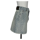 GUCCI GG Jacquard Skirt Denim Light Blue 678789 Auth 144315-4