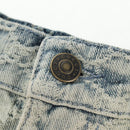 GUCCI GG Jacquard Skirt Denim Light Blue 678789 Auth 144315-7