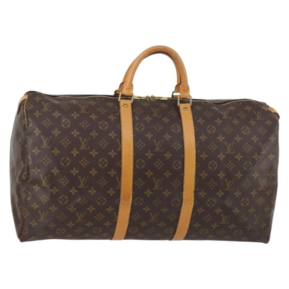 LOUIS VUITTON Monogram Keepall 55 Boston Bag M41424 LV Auth 144324