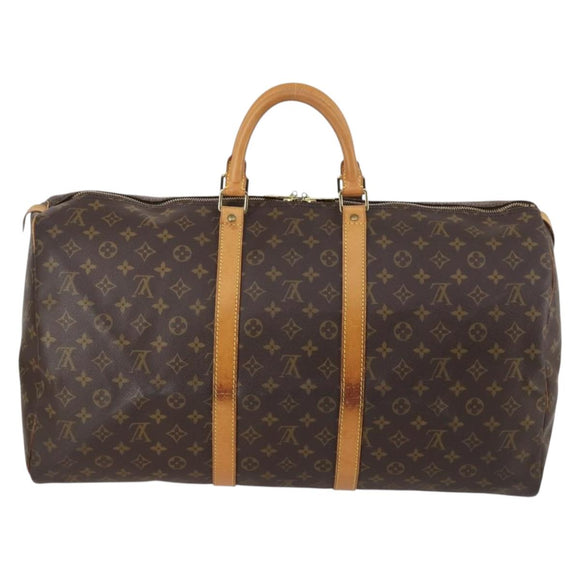 LOUIS VUITTON Monogram Keepall 55 Boston Bag M41424 LV Auth 144324