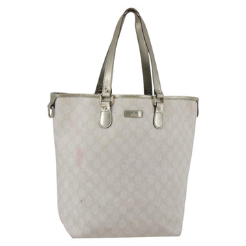 GUCCI GG Supreme Tote Bag PVC Ivory Gold 189896 Auth 144327
