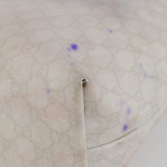 GUCCI GG Supreme Tote Bag PVC Ivory Gold 189896 Auth 144327