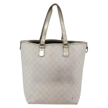 GUCCI GG Supreme Tote Bag PVC Ivory Gold 189896 Auth 144327 - 0