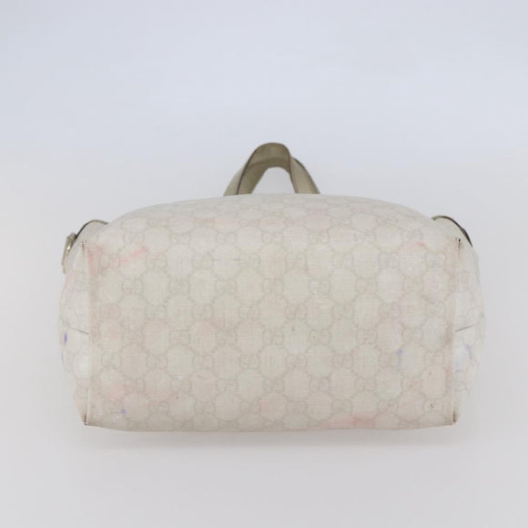 GUCCI GG Supreme Tote Bag PVC Ivory Gold 189896 Auth 144327