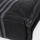 HERMES Fourre Tout PM Hand Bag Canvas Black Silver Auth 144331-15