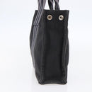 HERMES Fourre Tout PM Hand Bag Canvas Black Silver Auth 144331-4
