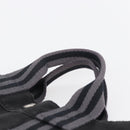 HERMES Fourre Tout PM Hand Bag Canvas Black Silver Auth 144331-8