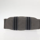 HERMES Fourre Tout PM Hand Bag Canvas Gray Silver Auth 144332-6