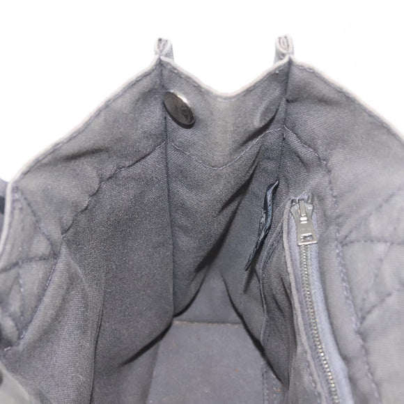 HERMES Fourre Tout PM Hand Bag Canvas Gray Silver Auth 144332