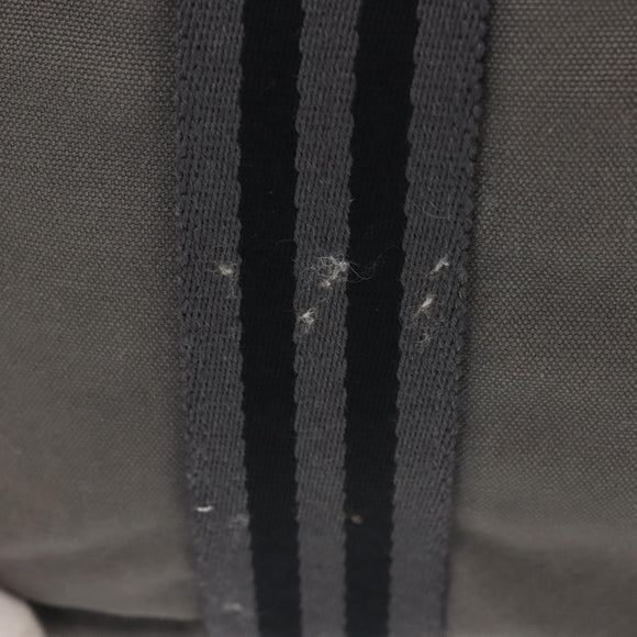 HERMES Fourre Tout PM Hand Bag Canvas Gray Silver Auth 144332