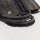HERMES Fourre Tout PM Hand Bag Canvas Gray Silver Auth 144332-8