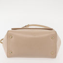 Salvatore Ferragamo Chain Vala Shoulder Bag Leather 2way Pink Gold Auth 144333-5