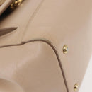 Salvatore Ferragamo Chain Vala Shoulder Bag Leather 2way Pink Gold Auth 144333-9