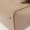 Salvatore Ferragamo Chain Vala Shoulder Bag Leather 2way Pink Gold Auth 144333-16