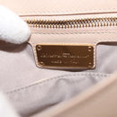 Salvatore Ferragamo Chain Vala Shoulder Bag Leather 2way Pink Gold Auth 144333-20