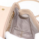 Salvatore Ferragamo Chain Vala Shoulder Bag Leather 2way Pink Gold Auth 144333-21