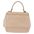 Salvatore Ferragamo Chain Vala Shoulder Bag Leather 2way Pink Gold Auth 144333-2