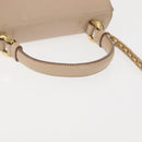 Salvatore Ferragamo Chain Vala Shoulder Bag Leather 2way Pink Gold Auth 144333-7