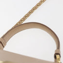 Salvatore Ferragamo Chain Vala Shoulder Bag Leather 2way Pink Gold Auth 144333-14