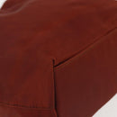 Christian Dior Maris Pearl Hand Bag Nylon Brown Gold Auth 144334-10