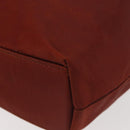 Christian Dior Maris Pearl Hand Bag Nylon Brown Gold Auth 144334-13