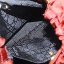 Christian Dior Maris Pearl Hand Bag Nylon Brown Gold Auth 144334-19